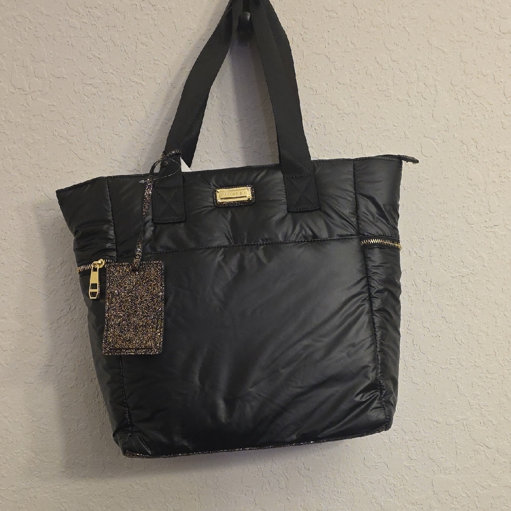NWT Madden Girl Black Quilted Tote Bag